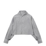 ストライプ柄衿付ショート丈シャツ | GeeRA | 詳細画像16 