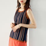 カラバリ豊富なマルチストライプニットタンクトップ＜夏服＞ | GeeRA | 詳細画像22 