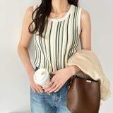 グリーン系 | カラバリ豊富なマルチストライプニットタンクトップ＜夏服＞ | GeeRA