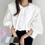 ケープ衿シャツブラウス | GeeRA | 詳細画像1