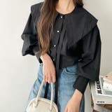 ケープ衿シャツブラウス | GeeRA | 詳細画像36