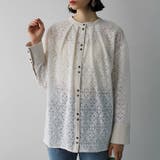 前後2WAYブロック柄レースシャツ | GeeRA | 詳細画像4