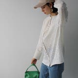 前後2WAYブロック柄レースシャツ | GeeRA | 詳細画像6