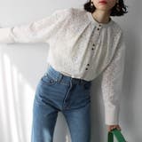 前後2WAYブロック柄レースシャツ | GeeRA | 詳細画像8