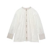 アイボリー | 前後2WAYブロック柄レースシャツ | GeeRA