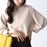 パール調ビーズ付キーネックブラウス | GeeRA | 詳細画像18