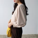 パール調ビーズ付キーネックブラウス | GeeRA | 詳細画像20