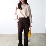 パール調ビーズ付キーネックブラウス | GeeRA | 詳細画像21