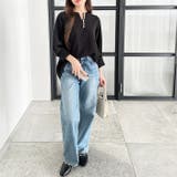 パール調ビーズ付キーネックブラウス | GeeRA | 詳細画像29