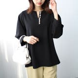 パール調ビーズ付キーネックブラウス | GeeRA | 詳細画像31