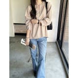 パール調ビーズ付キーネックブラウス | GeeRA | 詳細画像14