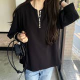 パール調ビーズ付キーネックブラウス | GeeRA | 詳細画像25