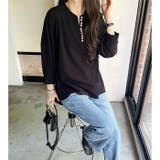 パール調ビーズ付キーネックブラウス | GeeRA | 詳細画像27