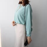 パール調ビーズ付キーネックブラウス | GeeRA | 詳細画像6