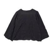 ブラック | ワッシャー素材バルーン袖ブラウス | GeeRA