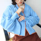 さらっと素材配色デザインカーディガン | GeeRA | 詳細画像2 