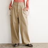 ベージュ | ハイウエストワイドカーゴパンツ | GeeRA