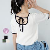 バックリボンリンガーワッフルTシャツ<夏服> | GeeRA | 詳細画像1