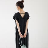 バイカラーステッチバックオープンワンピース＜夏服＞ | GeeRA | 詳細画像2 