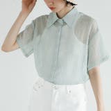 グレイッシュグリーン | ニュアンスワッシャーシアーシャツ | GeeRA