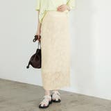 フリンジシアージャカードタイトスカート | GeeRA | 詳細画像3