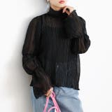 ブラック | ティアードバルーン袖ブラウス | GeeRA