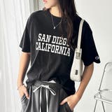 ブラック×2段ロゴ | 【champion】ロゴTシャツ | GeeRA