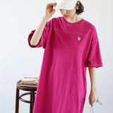 ピンク | 【U.S. POLO ASSN.】配色ステッチTシャツワンピース 夏服 | GeeRA