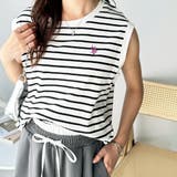 白系ボーダー | 【U.S. POLO ASSN.】ノースリーブTシャツ | GeeRA