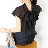 前後2WAYフレンチ袖ボウタイブラウス | GeeRA | 詳細画像18