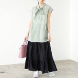 前後2WAYフレンチ袖ボウタイブラウス | GeeRA | 詳細画像2