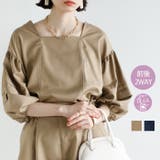 【セットアップ対応】タック袖ブラウス | GeeRA | 詳細画像1