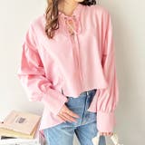 ピンク | イレギュラーヘムスキッパーネックシャツ | GeeRA