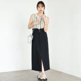 リネンタッチハイウエストタイトスカート | GeeRA | 詳細画像13