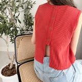 スナップボタンワッフルクロップドトップス | GeeRA | 詳細画像8