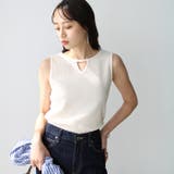 前後2wayスリットネックワッフルタンクトップ＜夏服＞ | GeeRA | 詳細画像2 