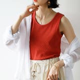 オレンジ | 前後2wayスリットネックワッフルタンクトップ＜夏服＞ | GeeRA