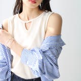 前後2wayスリットネックワッフルタンクトップ＜夏服＞ | GeeRA | 詳細画像6 