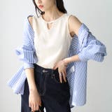 前後2wayスリットネックワッフルタンクトップ＜夏服＞ | GeeRA | 詳細画像8 