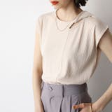 ベージュ | ツイストカットワークランダムテレコトップス<夏服> | GeeRA