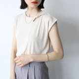 ツイストカットワークランダムテレコトップス<夏服> | GeeRA | 詳細画像3