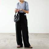 ブラック | サイドカットアウトサス付ハイウエストパンツ | GeeRA