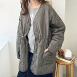 ドロスト付キルティングミドルコート | GeeRA | 詳細画像32