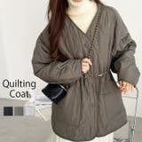 ドロスト付キルティングミドルコート | GeeRA | 詳細画像1