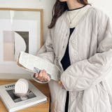 ドロスト付キルティングミドルコート | GeeRA | 詳細画像9