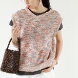 ブラウン系 | 前後2WAYファンシーニットトップス | GeeRA