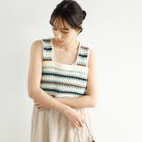 かぎ針編み風カラーニットビスチェ | GeeRA | 詳細画像9 