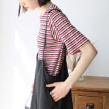 マルチボーダー5分袖リブカットソー | GeeRA | 詳細画像31 