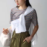 マルチボーダー5分袖リブカットソー | GeeRA | 詳細画像19 