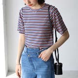 マルチボーダー5分袖リブカットソー | GeeRA | 詳細画像7 